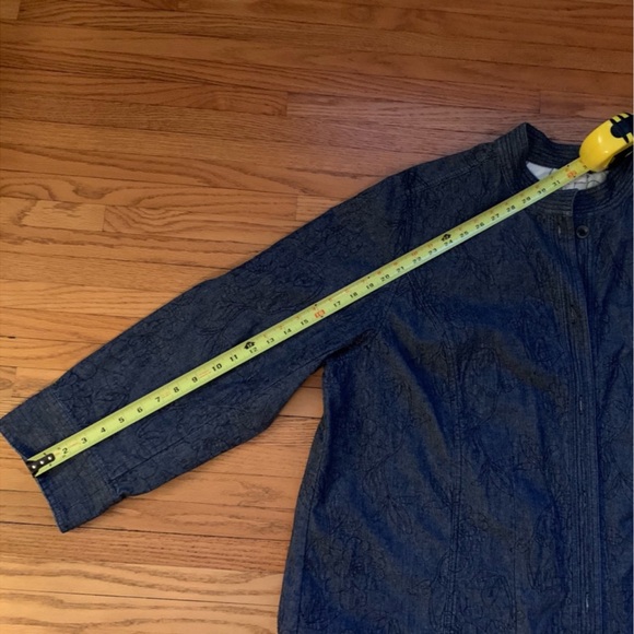 Women's Charter Club Denim Floral Jacket - Picture 9 of 10